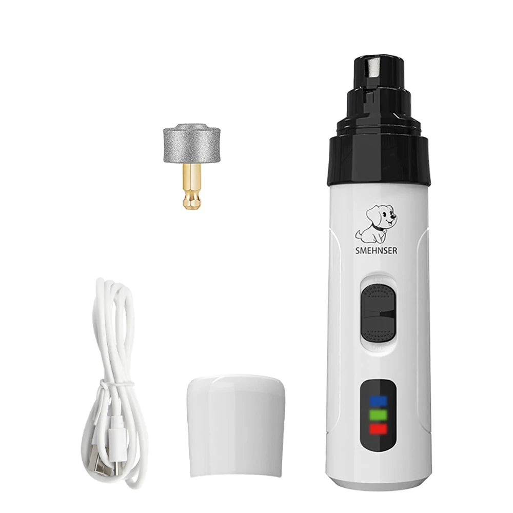 Electric Pet Nail Clipper USB Charging Dog Nail Grinder Portable Puppy Cat Nails Pet Grooming Tools for Small Medium Large Dogs