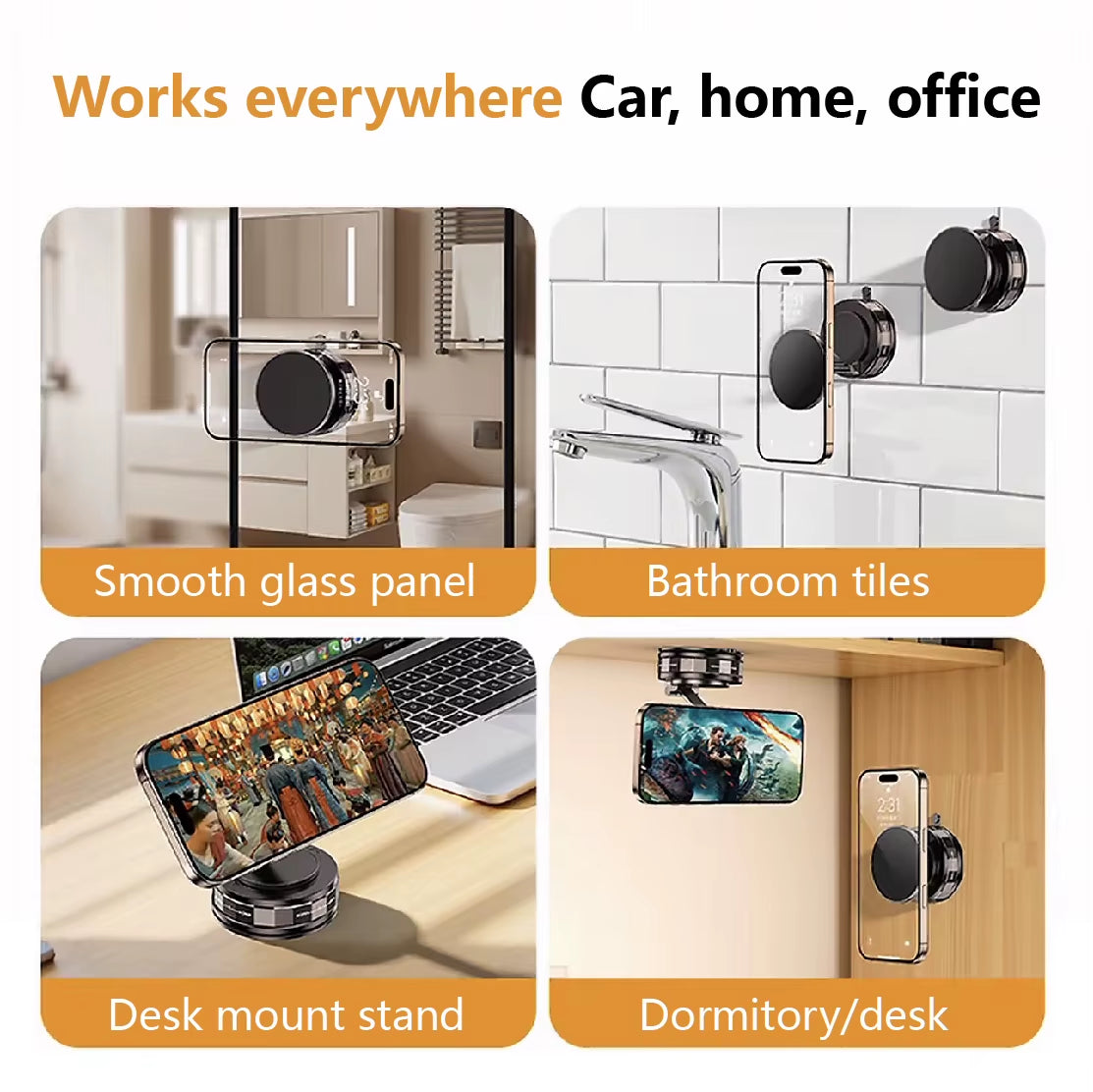 360° Rotatable Magnetic Phone Holder That Won'T Fall Off, Bumpy Road Proof Car Mount, Universal Magnetic for Multiple Scenarios