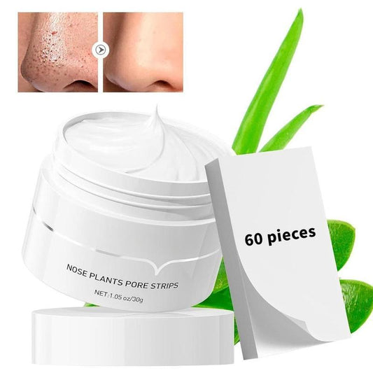 Blackheads & Whiteheads Removal Mask with 60-Count Strips, Blackhead Remover Peel off Mask, Nose Plants Pore Cleanser Purifying Face Mask(1.05Oz/30G)