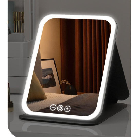 Rechargeable Travel Makeup Mirror with 72 LED Lights – Touch Screen, 3 Color Modes, Compact & Portable - Perfect Valentine Gift