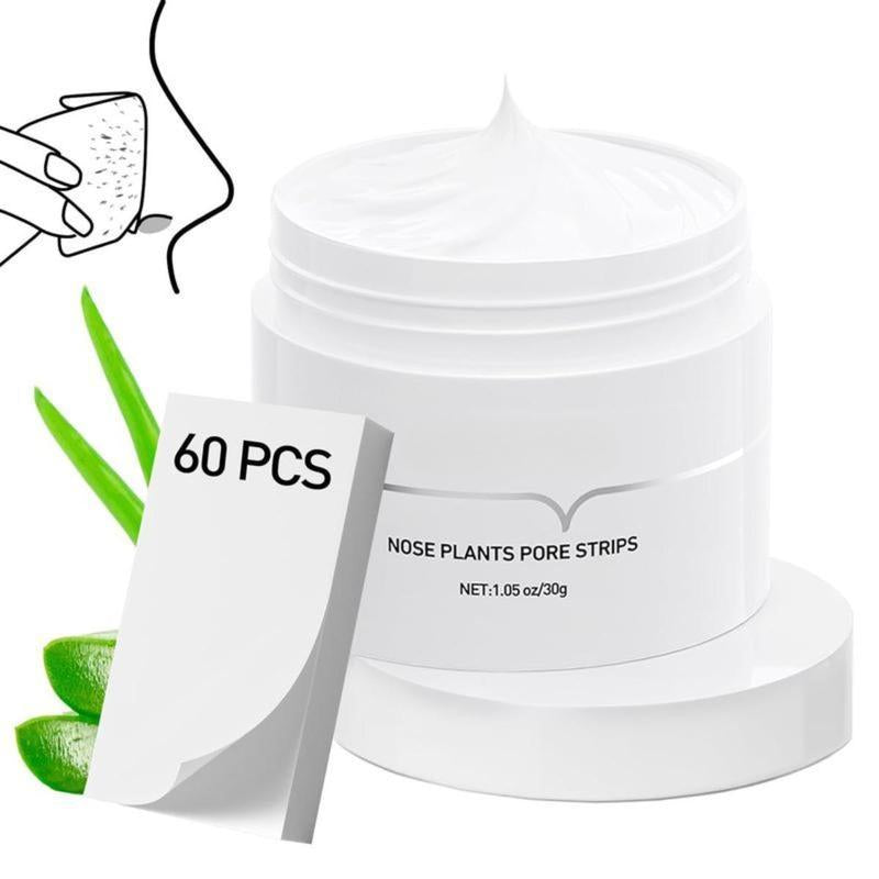 Blackheads & Whiteheads Removal Mask with 60-Count Strips, Blackhead Remover Peel off Mask, Nose Plants Pore Cleanser Purifying Face Mask(1.05Oz/30G)
