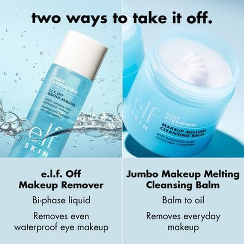 Holy Hydration! Bálsamo Limpiador De Maquillaje, Limpiador Facial Y Removedor De Maquillaje, Impregnado Con Ácido Hialurónico Para Hidratar La Piel, 2 Onzas