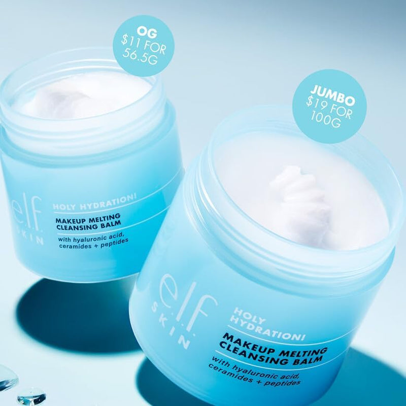 Holy Hydration! Bálsamo Limpiador De Maquillaje, Limpiador Facial Y Removedor De Maquillaje, Impregnado Con Ácido Hialurónico Para Hidratar La Piel, 2 Onzas